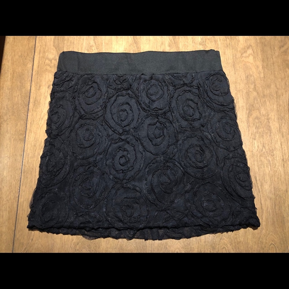 🍁Roses black skirt
